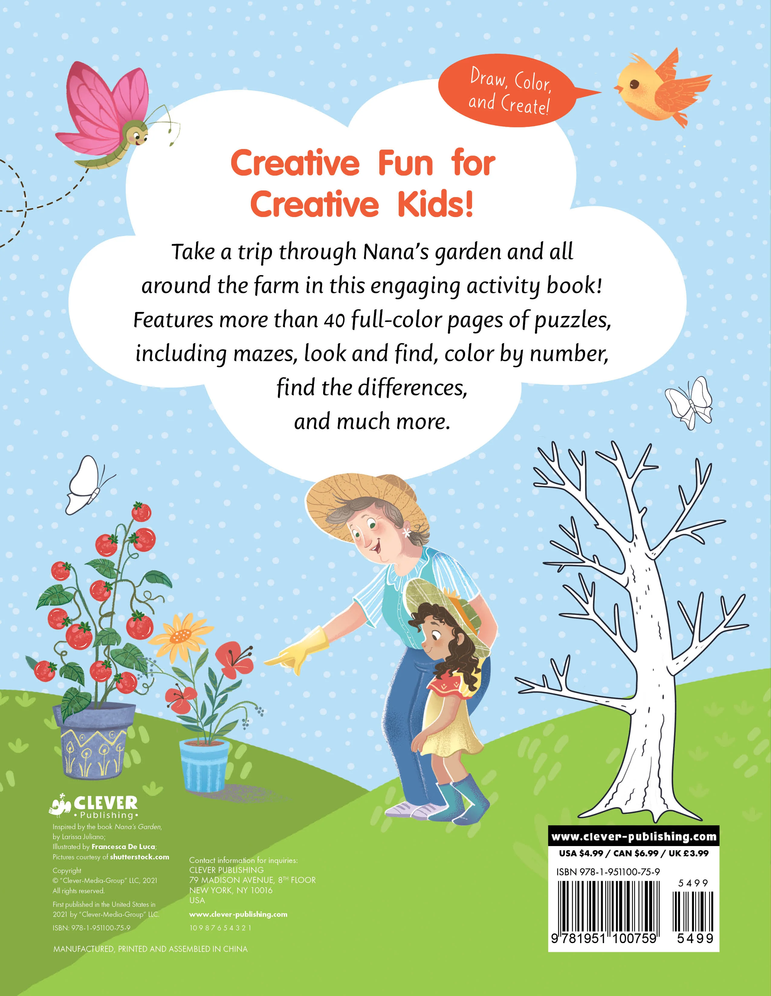 Nana's Garden: An Activity and Coloring Book - Image 8